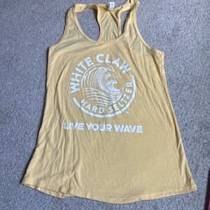 White Claw Tank Top Sz M Yellow